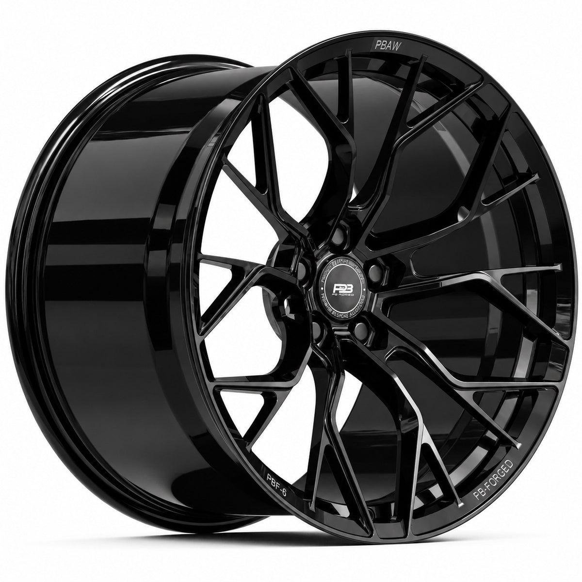 PBF-6 forged wheel in gloss black